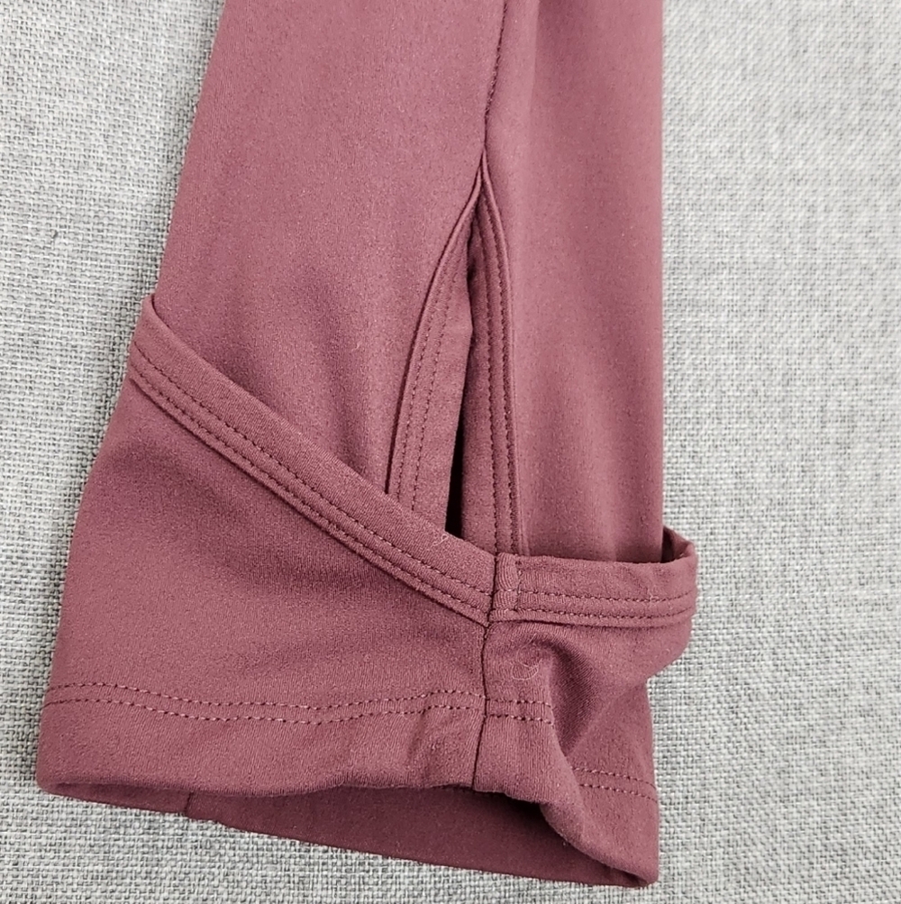 GymShark Burgundy Athletic Capri Cuffed Style Work Out Pants. Medium - Picture 2 of 4